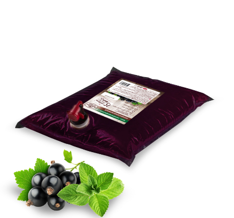 Blackcurrant with mint concentrated fruit drink / 2000 ml / bag-in-box / Siberian berry