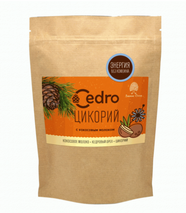 Cedar drink "with chicory and coconut milk" / 250 g / doypack / Сedro / Siberian cedar