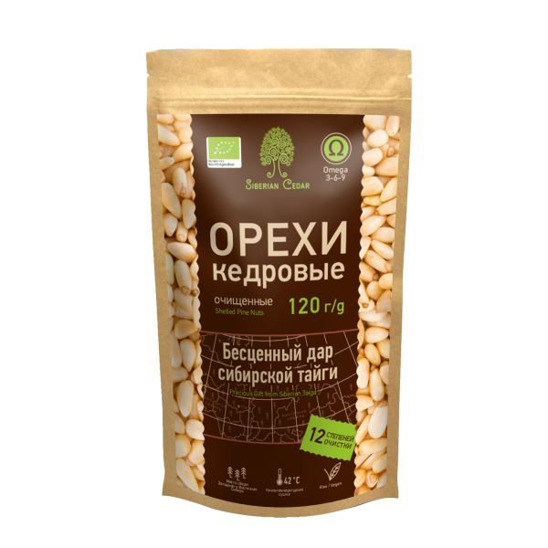 Pine nut kernel / doypack / 120 g / Siberian cedar