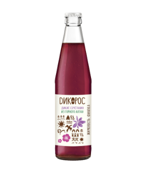 Medium carbonated drink "Secret of Youth" / Honeysuckle-violet / 500 ml / glass bottle / Wild plants
