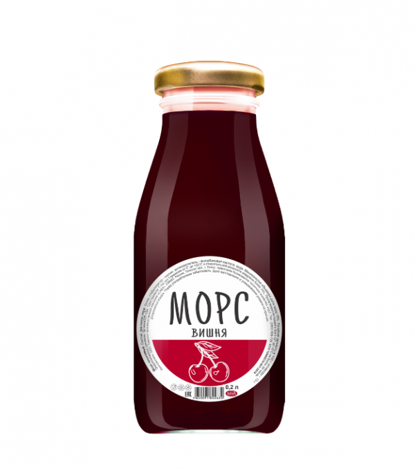 Cherry juice / 200 ml / glass bottle / Sava