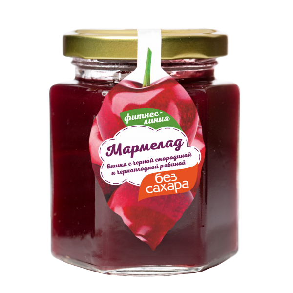 Marmalade Cherry with blackcurrant and chokeberry FITNESS LINE 200 g WITHOUT SUGAR I would eat it myself