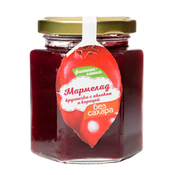 Marmalade Lingonberry with apple and cinnamon FITNESS LINE 200 g WITHOUT SUGAR I would eat it myself